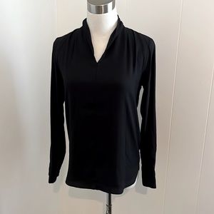 Ann Taylor Black Long Sleeves Blouse XXS Petite